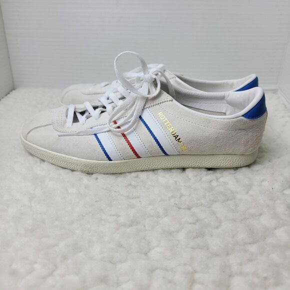 Adidas Originals ROTTERDAM 00 Men's Sneakers 7.5 White Blue Bird Scarlet IH4776 - Picture 3 of 10